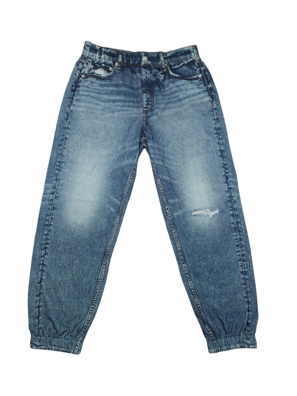rag & bone Miramar Denim-Print Joggers Size L